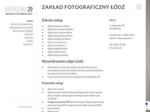 Zakład Fotograficzny Łódź - kasprzaka29.pl