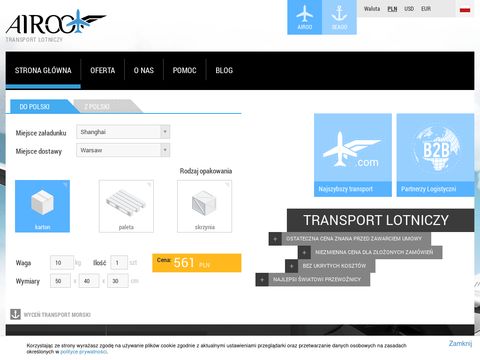 Airoo.com | Transport lotniczy, najlepszy przewoźnik, spedycja jest łatwa