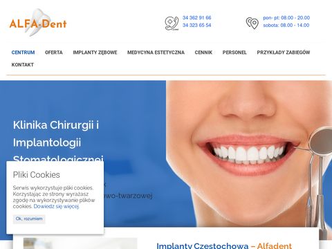Implanty zębów - stomatologia Alfadent