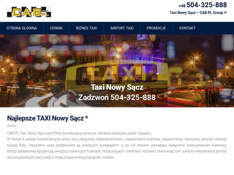Taxi Nowy Sącz - cab-taxinowysacz.pl
