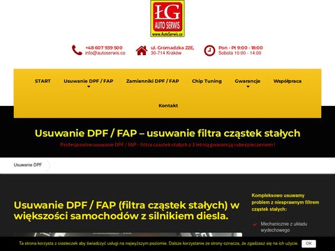 Filtr cząstek stałych - usuwanie-dpf-fap.pl
