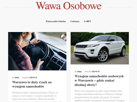Wynajem samochodów osobowych Warszawa