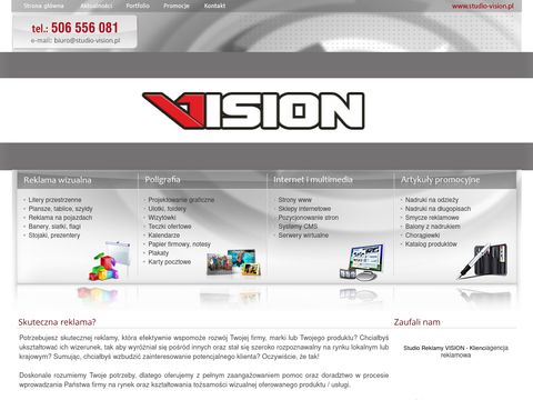 Studio vision - koszalin - wizytówki, ulotki, strony www