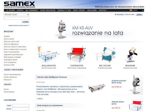 Producent stołów i urządzeń krojczych - samex.com.pl