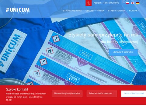 Etykiety na roli - unicum.com.pl