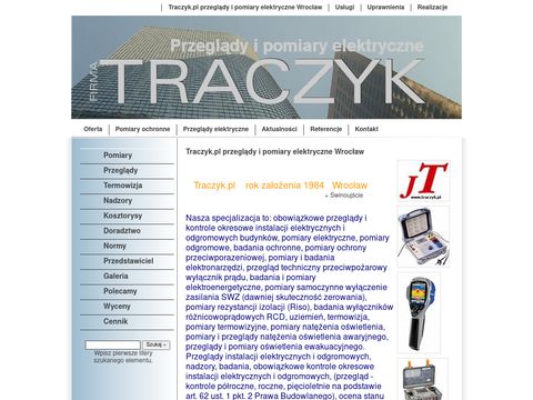 Traczyk.pl - Instalacje, elektryczne, pomiary, kontrola okresowa, przeglady