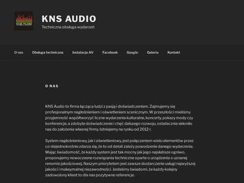 KNS Audio - wynajem oświetlenia