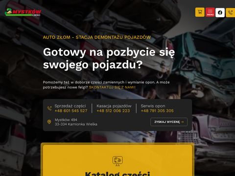 Sklep internetowy - części samochodowe Kraków
