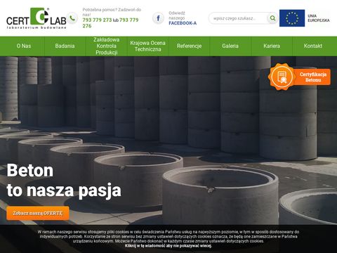 Badanie prefabrykatów betonowych - cert-lab.pl