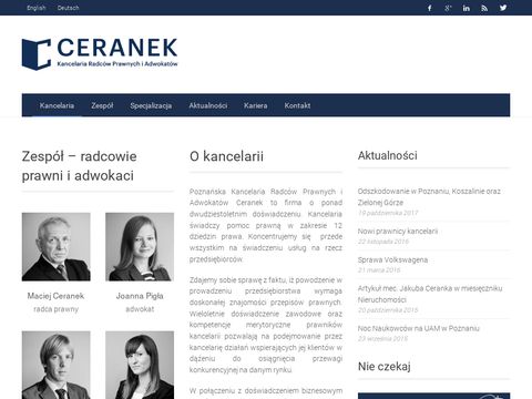 Kancelaria Radców Prawnych Ceranek - Kancelaria Poznań