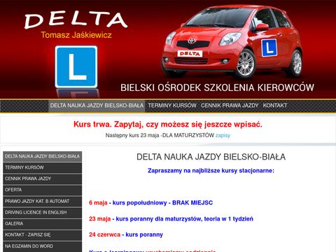Nauka jazdy Bielsko - bielski ośrodek szkoleniowy Delta