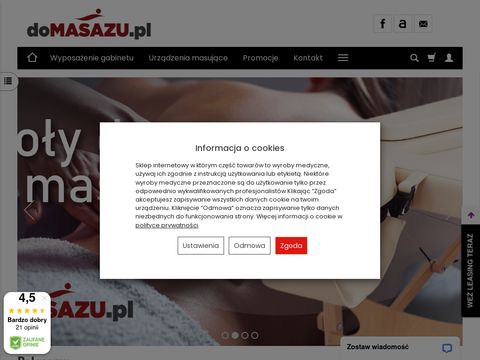 Sprzęt i akcesoria dla masażystów - domasazu.pl