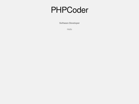 PHP Web Developer - Freelancer Home