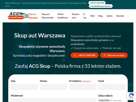 Skup Aut Warszawa - skupujemy auta niezależnie od marki