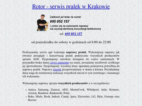 Kraków naprawy pralek