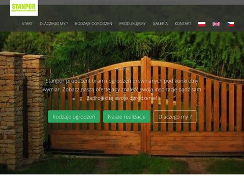 Zakład stolarski Stanpor - drewniane bramy dwuskrzydłowe