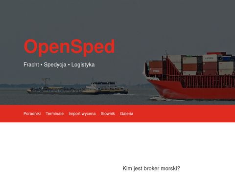 Transport morski - opensped.pl