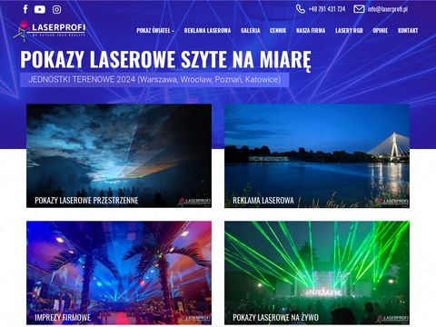 Reklama laserowa na budynkach - laserprofi.pl