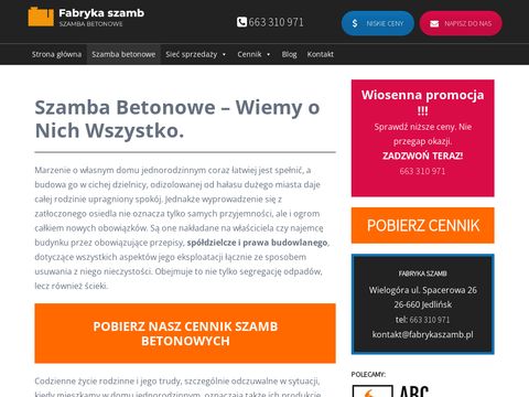 Zbiorniki Betonowe - Fabrykaszamb.pl