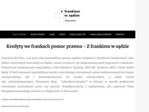 Pierwsze kroki w walce z bankiem - zfrankiemwsadzie.pl
