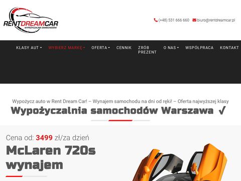 Wynajem samochodów Warszawa - rentdreamcar.pl